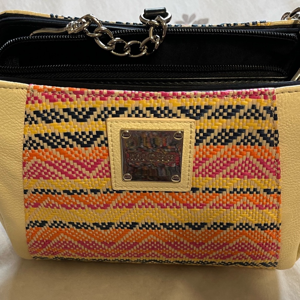 Miche Yellow and Pink Patterned Mini Bag
